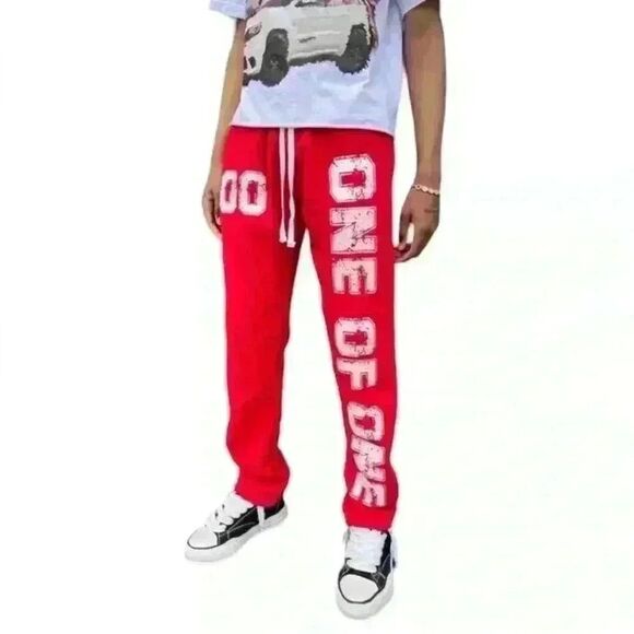 Other - Onee Studios One Of One Sweatpants Men's Medium Red Streetwear Athleisure NWOT